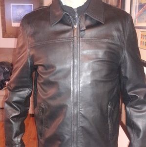 Men's Calvin Klein leather jacket XL